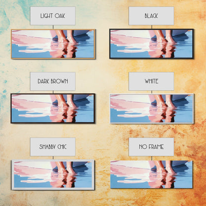 Beach Reflections, Sunset Art, Coastal Wall Decor, Canvas Print, Pastel Seascape, Ocean Painting, Bedroom Wall Art, Beach Art