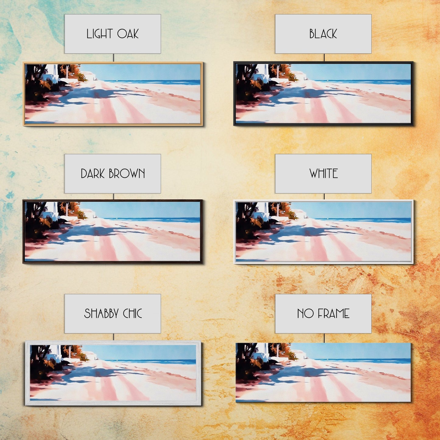 Küstenweg, Idyllische Meereslandschaft, Tropisches Paradies, Gemütliche Strandszene, Leinwanddruck, Wandbild fürs Wohnzimmer, Moderne Küstendekoration