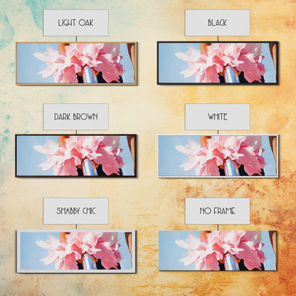 Flower Bicycle, Romantic Aesthetic, Feminine Wall Art, Soft Pastel Painting, Canvas Print, Bedroom Wall Art, French Chic Decor