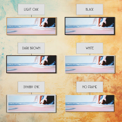 Ocean Waves, Beach Life Art, Tranquil Seascape, Minimalist Coastal Vibe, Framed Canvas Print, Living Room Accent, Serene Blue Decor