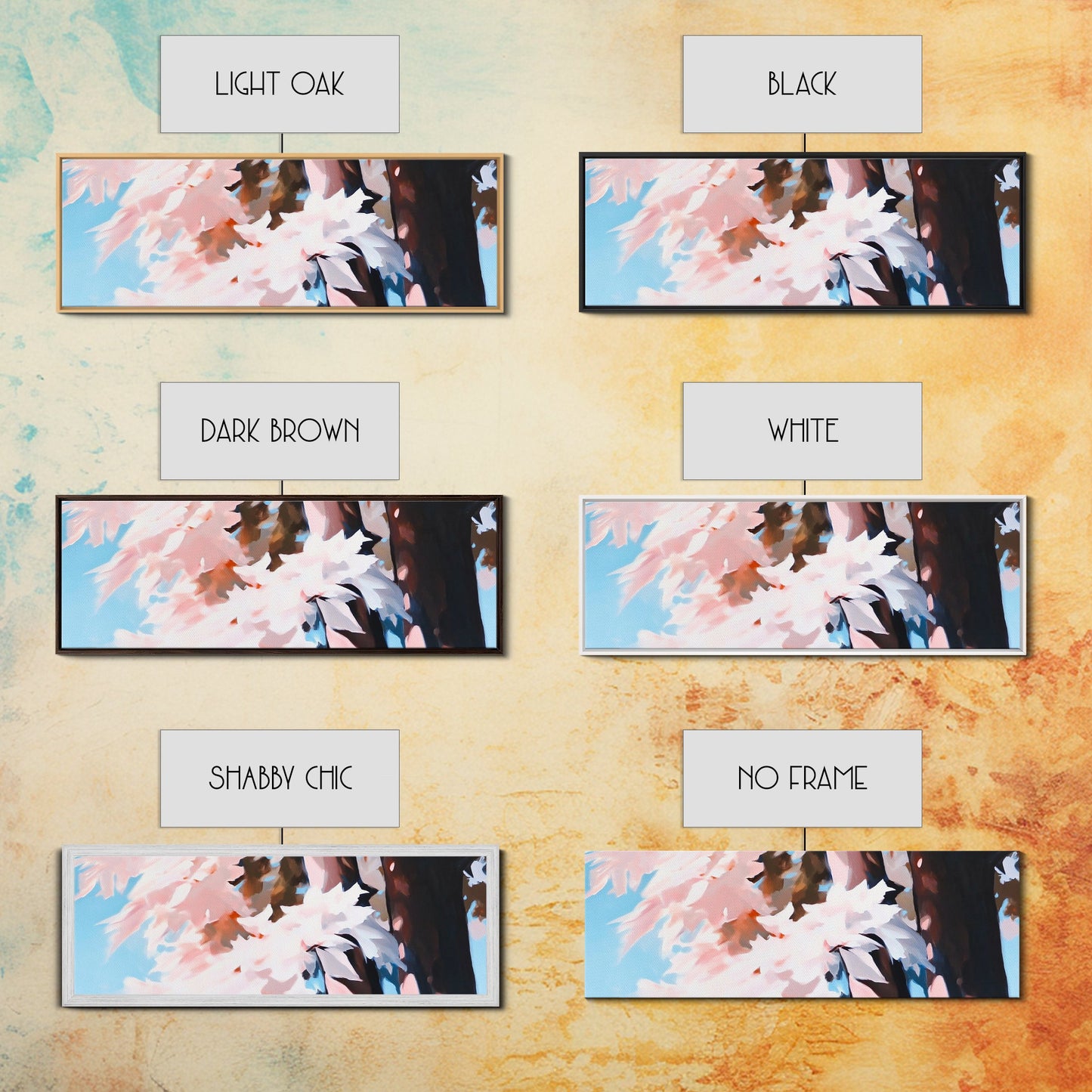 Pink Blossoms, Spring Wall Art, Boho Art, Feminine Aesthetic, Framed Canvas Print, Bedroom Decor, Soft Pastel Art, Nature Painting