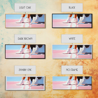 White Boots, Fashion Aesthetic, Modern Chic, Canvas Print, Stylish Wall Art, Minimalist Home Decor, Fashion Illustration, Trendy Artwork