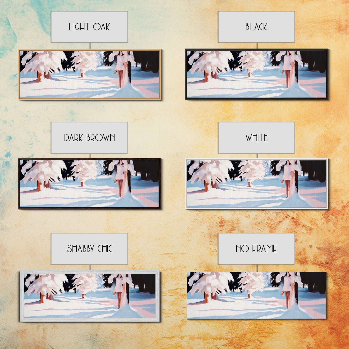 Snowy Forest, Winter Scene, Tranquil Beauty, Framed Canvas Print, Cozy Wall Art, Christmas Home Decor, Minimalist Winter Artwork