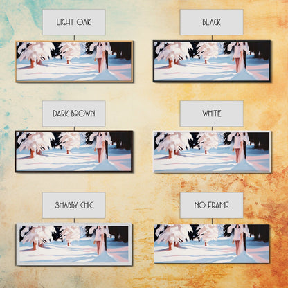 Snowy Forest, Winter Scene, Tranquil Beauty, Framed Canvas Print, Cozy Wall Art, Christmas Home Decor, Minimalist Winter Artwork