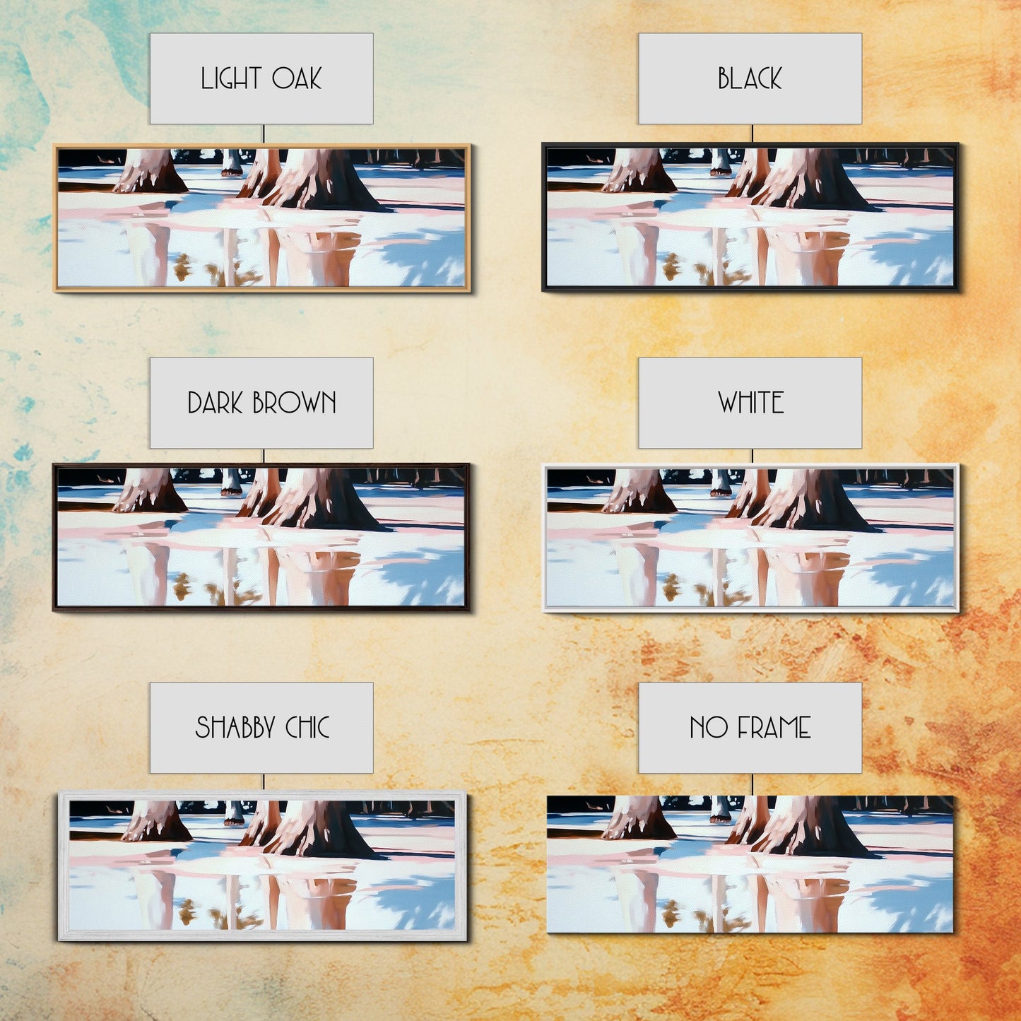 Tree Reflections, Water Reflection, Earthy Tones, Canvas Print, Minimalist Wall Art, Nature Inspired Decor, Modern Home Aesthetic