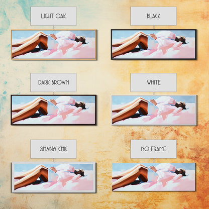 Relaxing On Beach, Summer Vibes, Serene Escape, Coastal Canvas Print, Bedroom Wall Art, Minimalist Decor, Pastel Beach Aesthetic