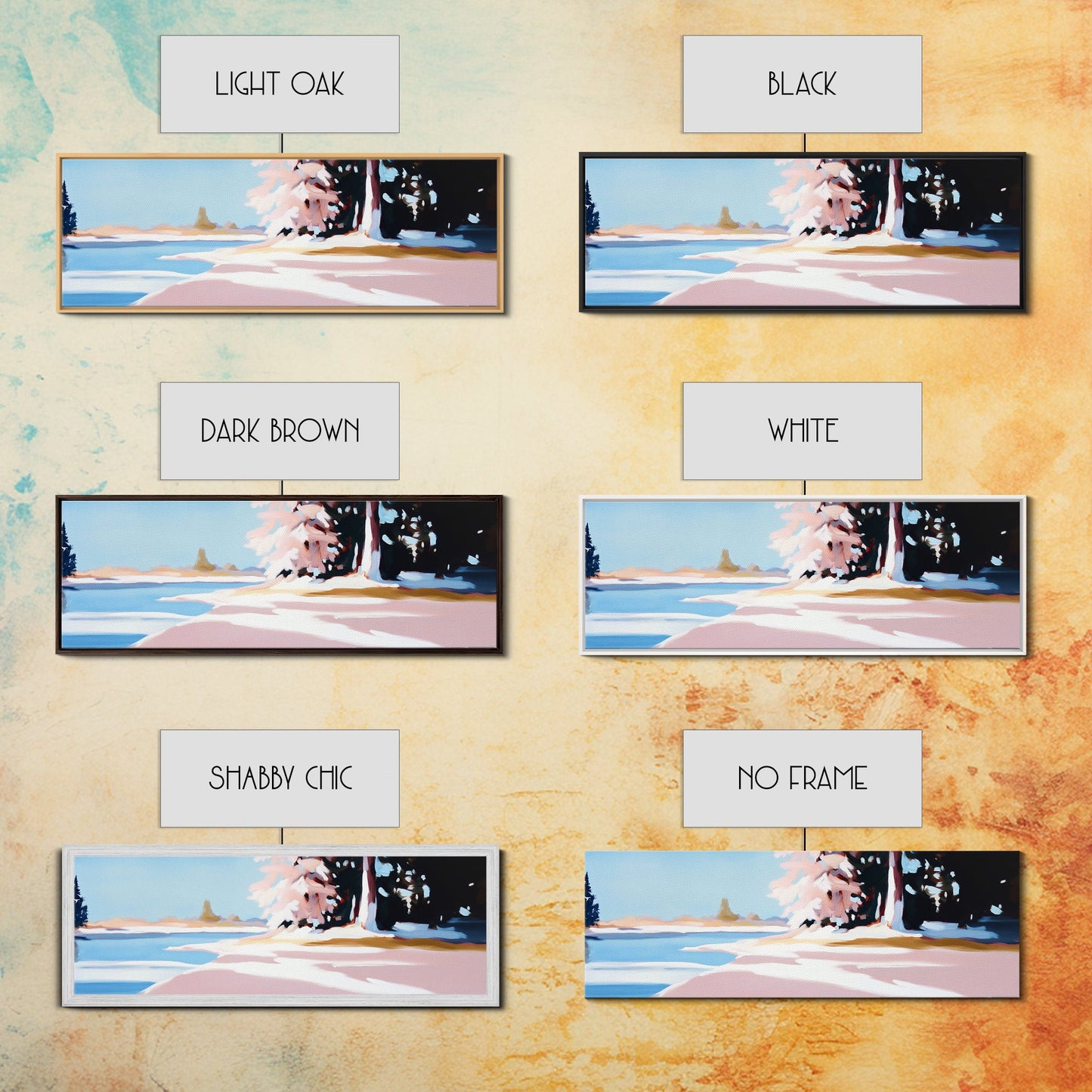 Winter Landscape, Snowy Trees, Nature Art, Framed Canvas Print, Cozy Wall Decor, Scandinavian Painting, Winter Scene, Bedroom Artwork