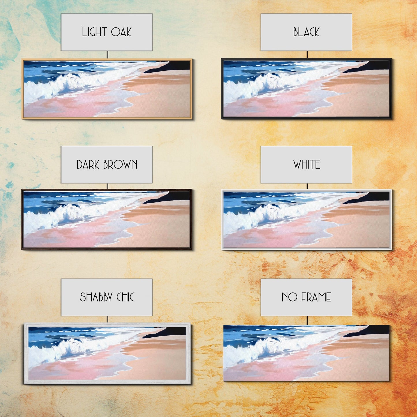 Tropical Shore, Waves Crashing, Serene Ocean, Coastal Canvas Print, Living Room Wall Art, Nautical Decor, Minimalist Beach Art