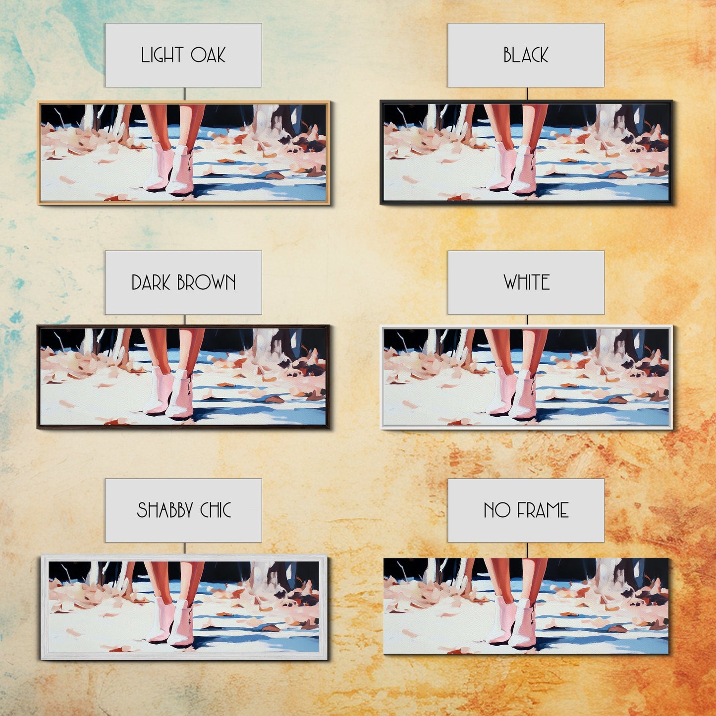 Autumn Steps, Fall Aesthetic, Cozy Vibes, Framed Canvas Print, Rustic Wall Art, Warm Tones, Bedroom Decor, Nature Inspired Artwork