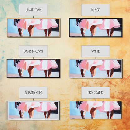 Pink Dresses, Ballet Art, Modern Feminine Decor, Canvas Print, Elegant Wall Art, Chic Minimalist Art, Aesthetic Bedroom Wall Art