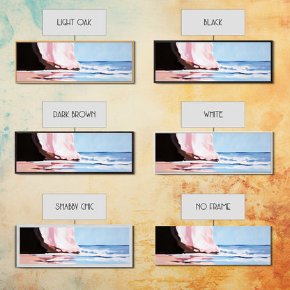 Waves, Beach Reflection, Seaside Serenity, Minimalist Decor, Framed Canvas Print, Coastal Aesthetic, Nautical Art, Living Room Wall Art