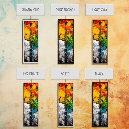 Abstract Floral, Modern Texture, Canvas Print, Vibrant Home Decor, Expressionist Art, Statement Wall Art, Living Room Painting