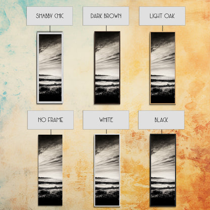 Black White, Seascape Art, Coastal Print, Framed Canvas Print, Monochrome Wall Art, Beach House Decor, Large Art, Living Room Artwork