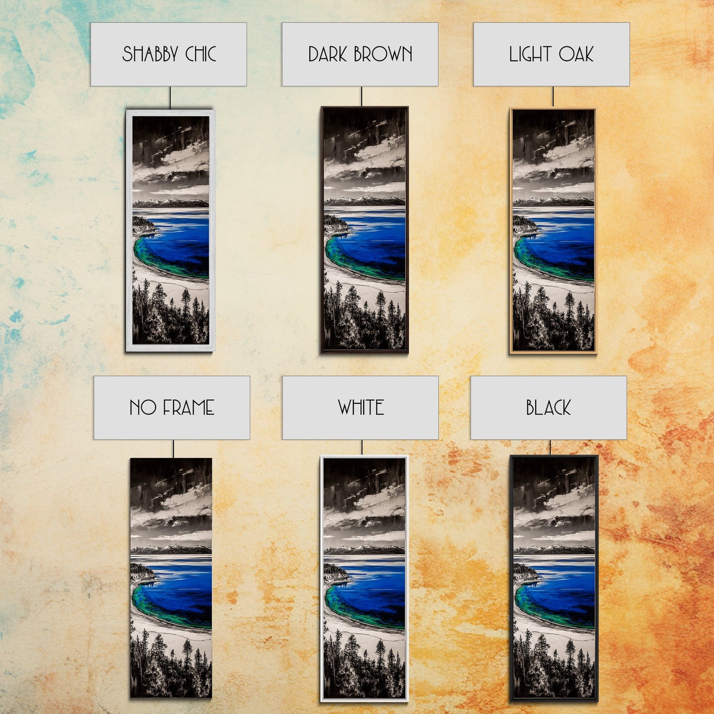 Lake View, Mountain Reflection, Black and White Art, Framed Canvas Print, Cabin Decor, Nature Inspired, Peaceful Wall Art