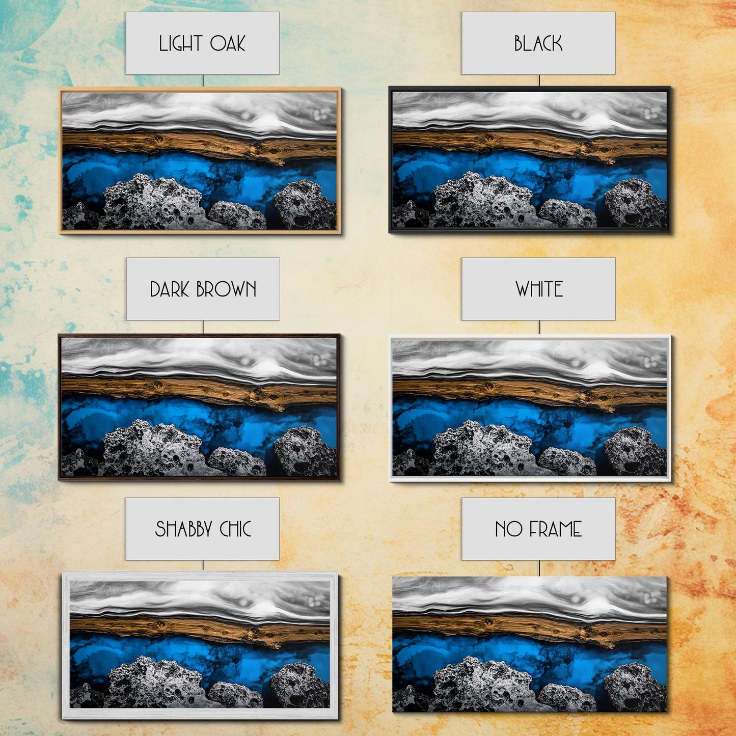 Abstract Water, Blue Earth, Modern Art, Canvas Print, Minimalist Ocean Decor, Contemporary Wall Art, Living Room Artwork