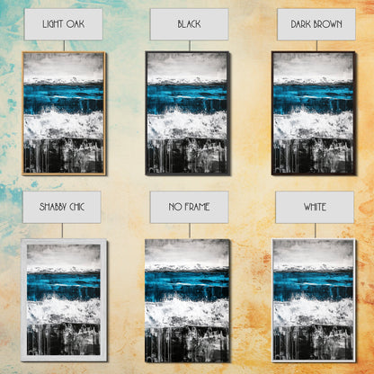 Sunset Mountain, Fall Colors, Vibrant Abstract, Framed Canvas Print, Rustic Home Decor, Nature Inspired Art, Living Room Wall Art