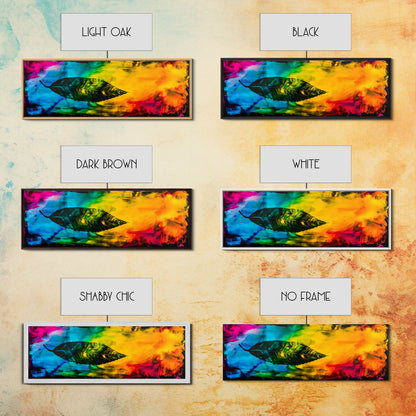 Abstract Leaf, Bold Colorful Art, Vibrant Wall Art, Canvas Print, Nature Inspired Decor, Modern Office Art, Eye-Catching Design