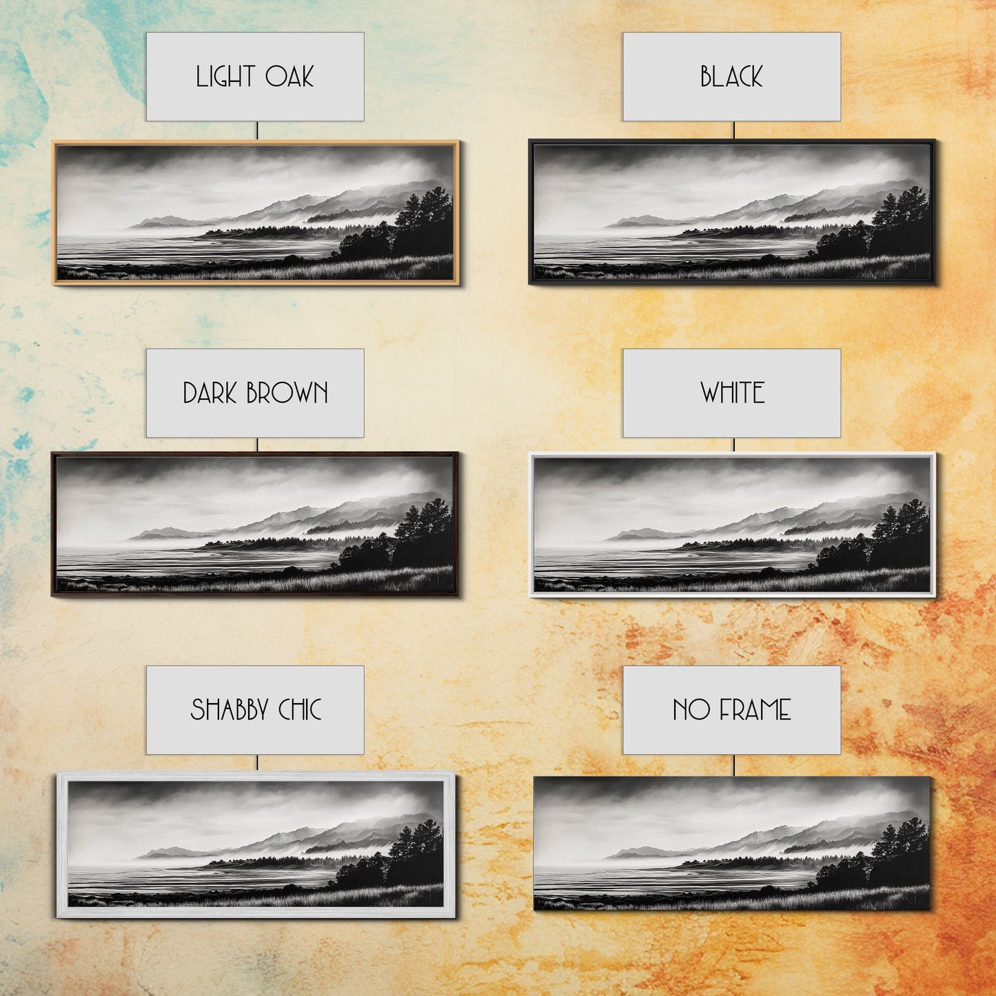 Misty Mountains, Monochrome Landscape, Nature Wall Art, Canvas Print, Scenic Home Decor, Adventure Lover Gift, Black and White Art