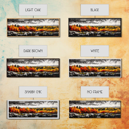 Autumn Foliage, Fall Trees, Seasonal Art, Canvas Print, Colorful Wall Art, Nature Decor, Thanksgiving Gift, Living Room Aesthetic