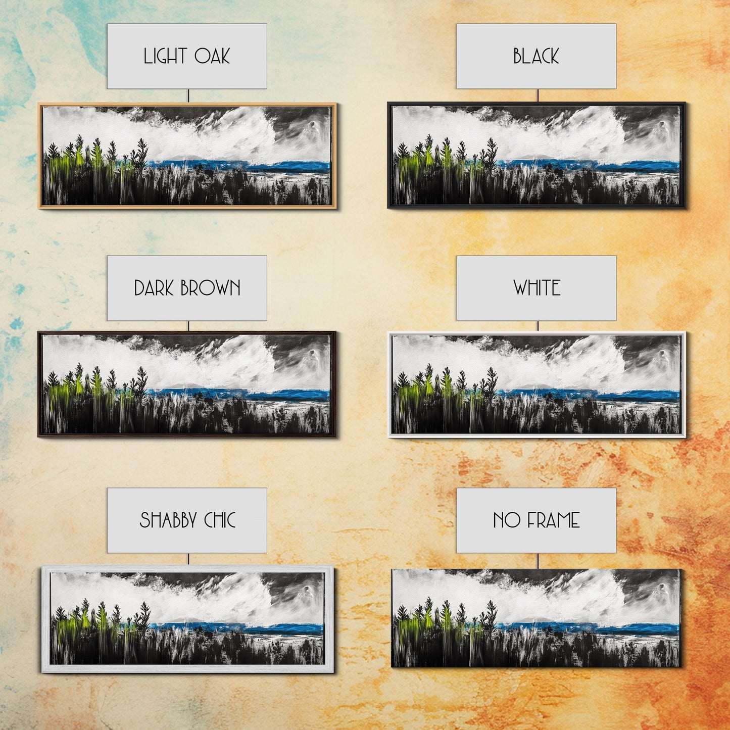 Dark Seascape, Moody Ocean, Coastal Wall Art, Framed Canvas Print, Nautical Decor, Modern Black and White, Ocean Horizon, Stormy Sky