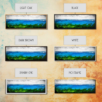 Deep Blue Ocean, Underwater Wall Art, Coastal Decor, Tranquil Seascape, Modern Beach Art, Large Canvas Print, Living Room Art