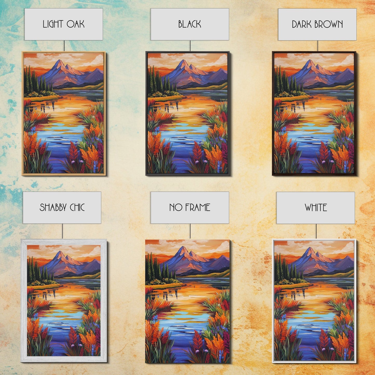 Mountain Autumn, River, Vibrant Reflection Canvas Print, Nature Wall Decor, Cabin or Lodge Living Room Art, Fall Landscape Style