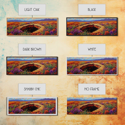 Autumn Desert Vibes, Colorful Fall Landscape, Bright Nature Scene, Southwest Art, Framed Canvas Print, Autumn Wall Decor, Living Room Art