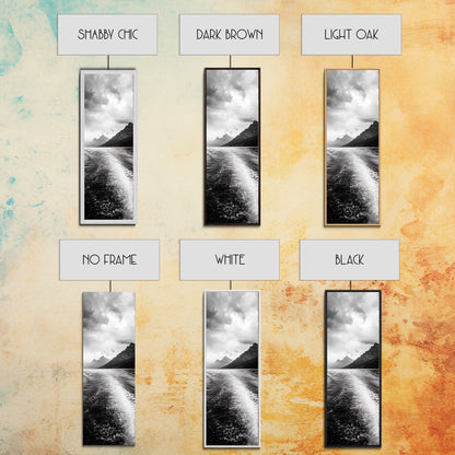 Boat Wake Lines, Alpine Coast, Moody Waters, Canvas Print, Minimalist Lake Art, Office Wall Decor, Modern Nautical Landscape Style