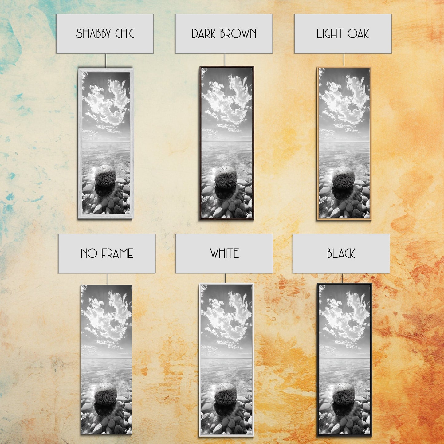 Zen Stone, Calm Waters, Smooth Pebbles, Framed Canvas Print, Spa Wall Art, Minimalist Bathroom Decor, Tranquil Home Accent