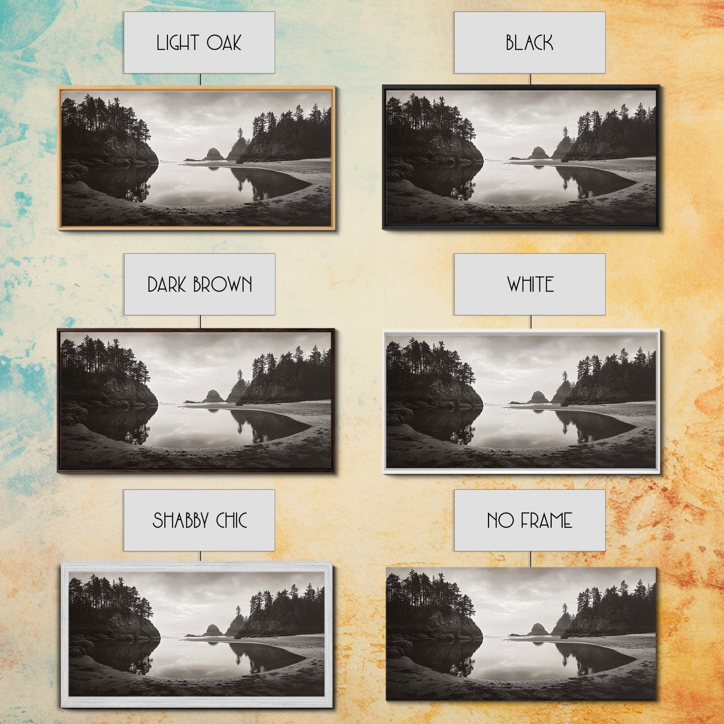 Tranquil Cove View, Forest Meets Ocean, Pacific Northwest Art, Canvas Print, Living Room Wall Art, Nature Photography, Calm Aesthetic