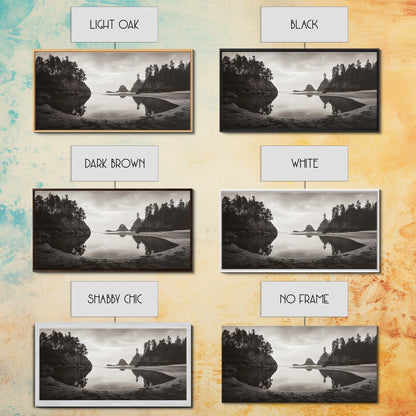 Tranquil Cove View, Forest Meets Ocean, Pacific Northwest Art, Canvas Print, Living Room Wall Art, Nature Photography, Calm Aesthetic