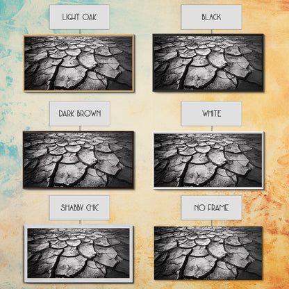 Cracked Earth Texture, Nature Closeup, Desert Minimalism, Earth Tone Art, Canvas Print, Rustic Home Decor, Fall Entryway Wall Art