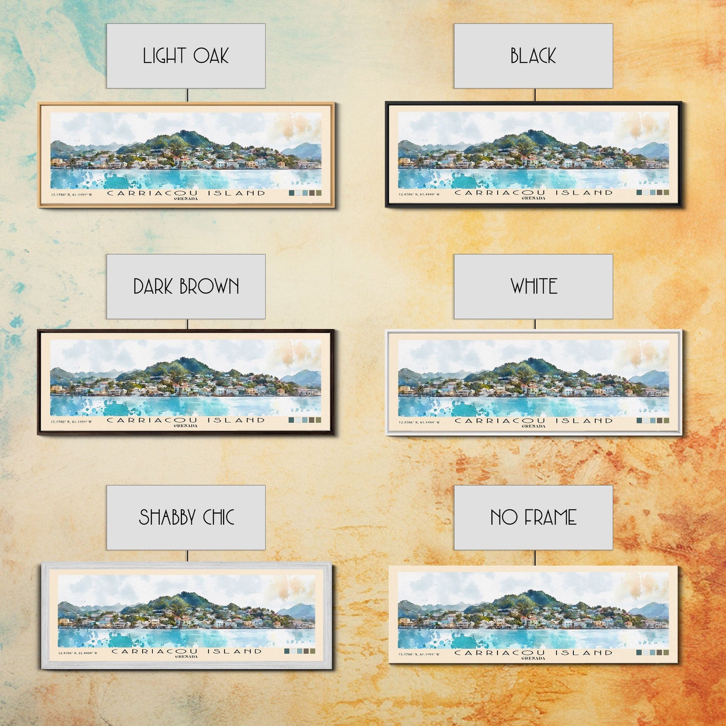 Carriacou Island, Grenada Watercolor Beach Print, Vacation Gift, Grenada Wall Art, Beach Painting, Beach Decor, Beach Painting