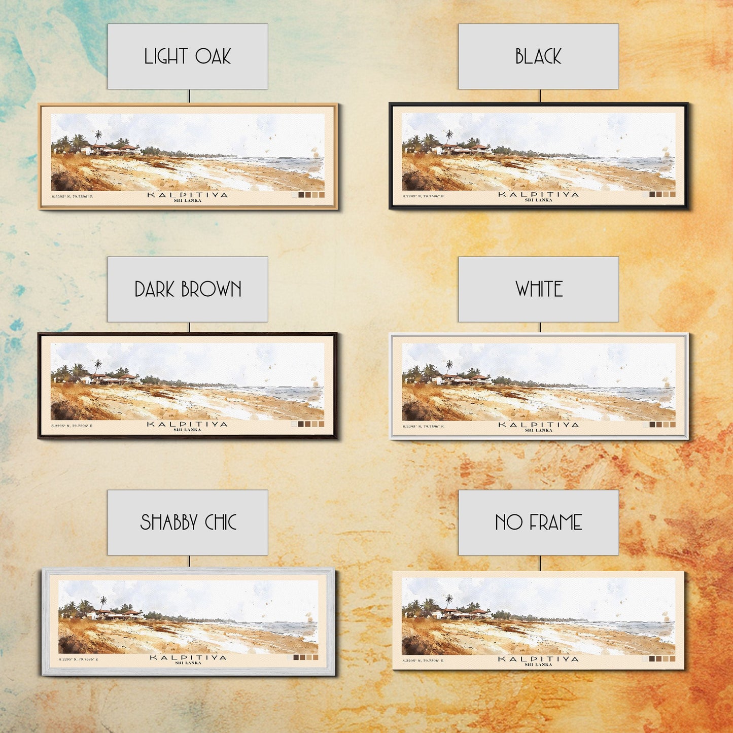 Kalpitiya, Sri Lanka Watercolor Beach Print, Vacation Gift, Sri Lanka Wall Art, Beach Painting, Beach Decor, Beach Painting