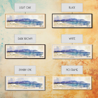 Kogal Bay Beach, South Africa Watercolor Print, Vacation Gift, South Africa Wall Art, Beach Painting, Beach Decor, Large Wall Art, Wood Frame Art