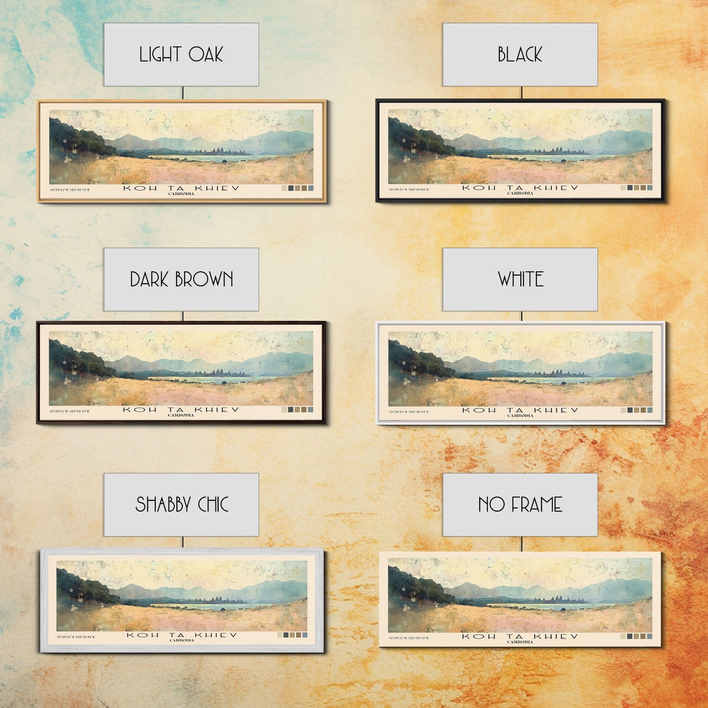 Koh Ta Khiev, Cambodia Watercolor Beach Print, Vacation Gift, Cambodia Wall Art, Beach Painting, Beach Decor, Beach Painting