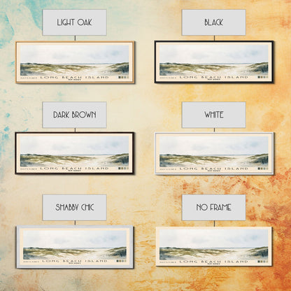 Long Beach Island, New Jersey Watercolor Print, Vacation Gift, New Jersey Wall Art, Beach Painting, Beach Decor, Large Wall Art, Wood Frame Art