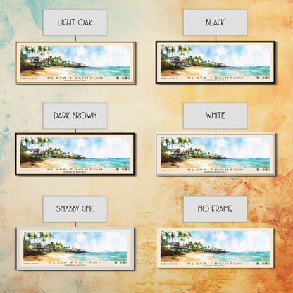 Playa Fronton, Dominican Republic Watercolor Print, Vacation Gift, Dominican Republic Wall Art, Beach Painting, Beach Decor, Large Wall Art, Wood Frame Art