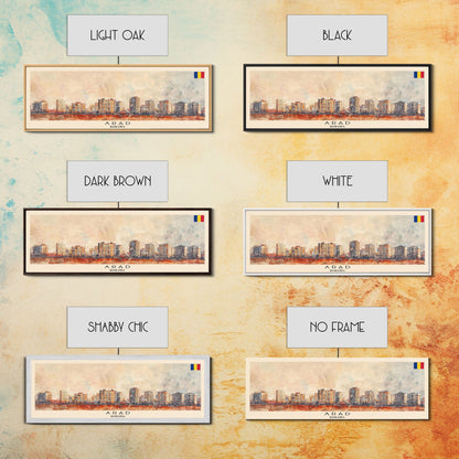 Arad Romania Travel Art, City Art, Framed Canvas Print or Metal Wall Art, Europe Travel Poster, Panoramic Wall Art, Extra Wide Wall Art