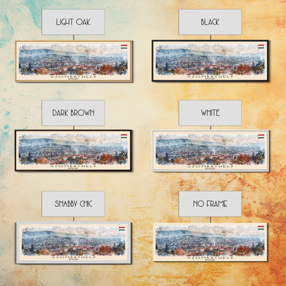 Szombathely Hungary Travel Print Wall Art, Panoramic City Art, Travel Art, Wall Decor, Vacation Gift, Framed Canvas Print Or Metal Art
