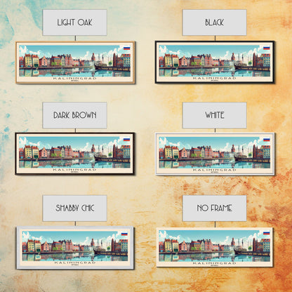 Kaliningrad Russia Travel Print Wall Art, Panoramic City Art, Travel Art, Wall Decor, Vacation Gift, Framed Canvas Print Or Metal Art