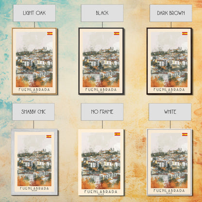 Fuenlabrada, Spain Travel Poster Art, Framed Canvas Print for Living Room or Bedroom, Spanish Wall Art, Home Decoration