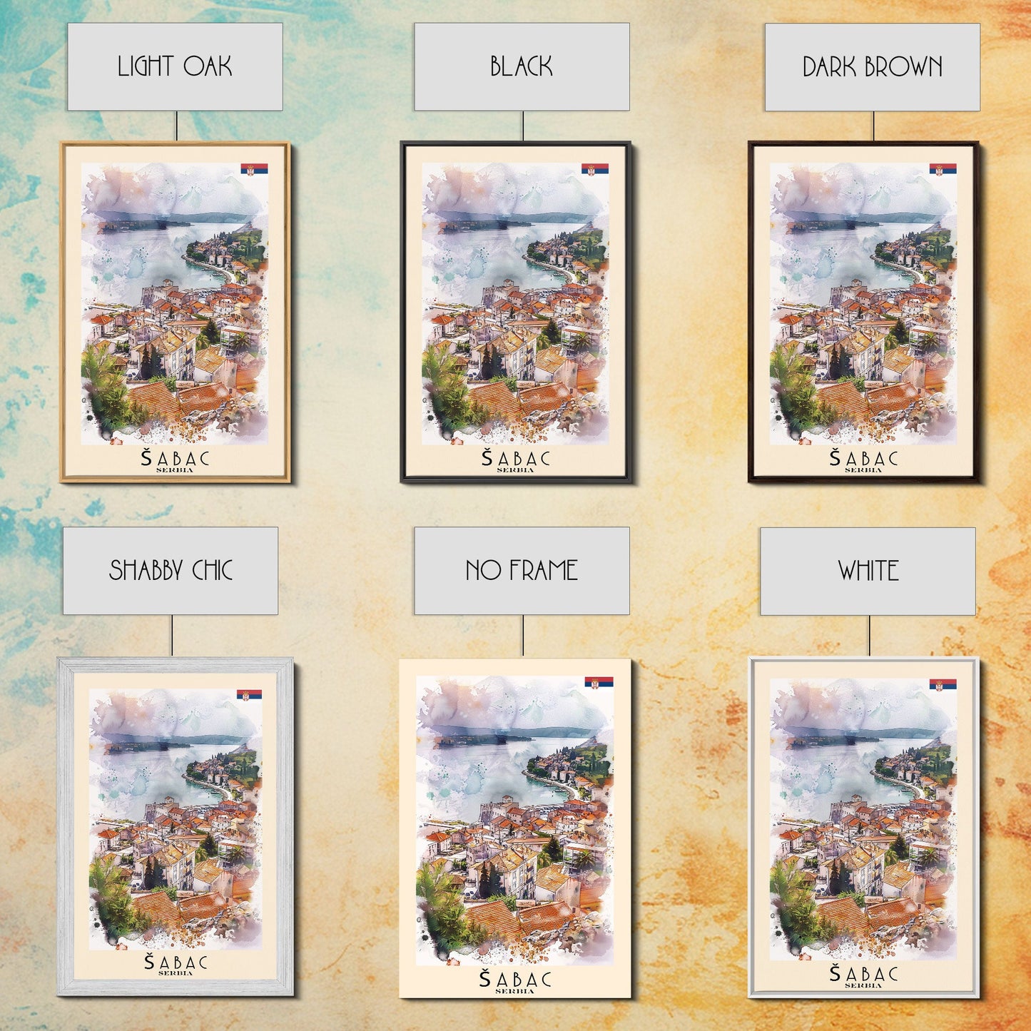 Picturesque Acharnes Greece Coastal Village, Framed Canvas Print, Living Room Art, Mediterranean Style, Home Decoration