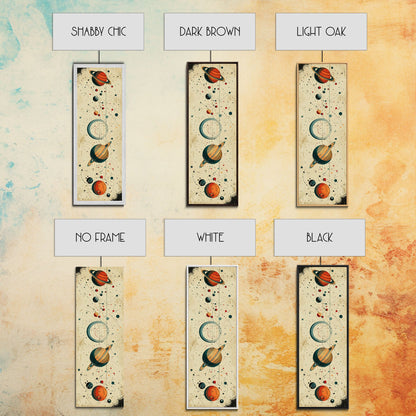 Planets and Stars, Boys Nursery Room Decor, Gift For Son, Framed Canvas Print