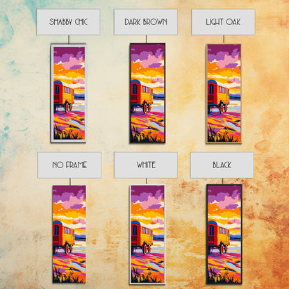 Sunset Wagon Art Canvas Print Southwest Wall Art Boho Art Pink Orange Wall Art Rustic Decor Living Room Art Above Bed Art