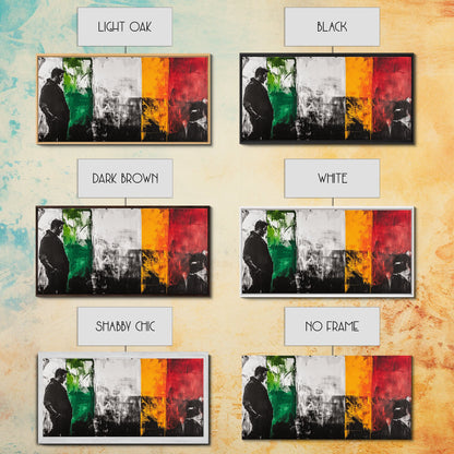 Abstract Portrait, moody art, dark romance painting, chicano art, black and white painting, modern wall decor, Framed Canvas Print