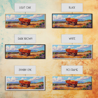 Rustikaler Karren, Bauernhauskunst, rustikale Wandkunst, Kunst für über dem Sofa, Wabi-Sabi-Kunst, Ölgemälde einer Scheunenlandschaft, gerahmter Leinwanddruck, Geschenkidee