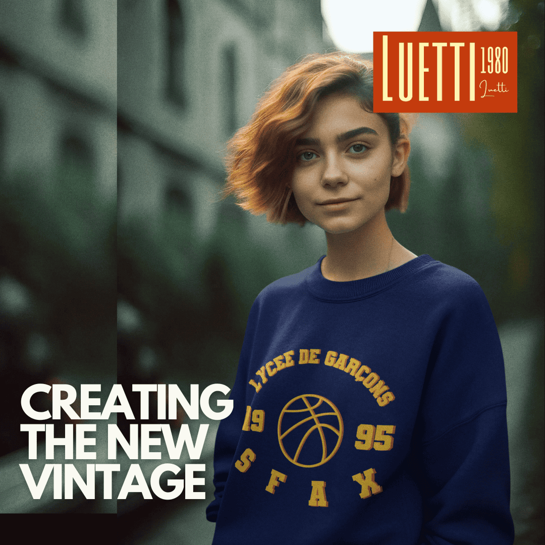 1995 Vintage High School Varsity Drop Shoulders Sweatshirt