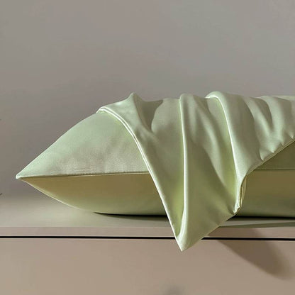 Summer Washed Ice Silk Double Pillow Case for Home Use