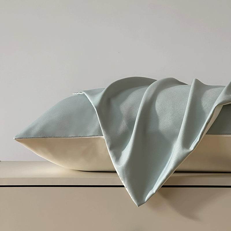 Summer Washed Ice Silk Double Pillow Case for Home Use